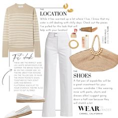 Fashion Look Featuring Banana Republic Sweaters and Frame Clothes and Shoes by weartowander-co - ShopStyle Casual Date Night Outfit Summer, Dinner Outfits Summer, Tory Burch Loafers, Soludos Espadrilles, Comfy Summer Outfits, Date Night Outfit Summer, Outfits Con Jeans, Backless Loafers