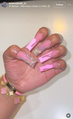 Wigs Hairstyles, Birthday Nail, Queen Nails, Colored Acrylic Nails, Girly Acrylic Nails, Cute Acrylic Nail Designs