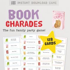 the book charadess family party game is shown