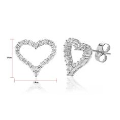 Diamond Look Cubic Zirconia Micro Pave Open Heart EarringDESCRIPTION:· Grade AAAAA Cubic Zirconia Earrings · 14 K Gold Plated Heart Earring, Cubic Zirconia Earrings, Zirconia Earrings, Open Heart, Micro Pave, Heart Earrings, Cubic Zirconia, Gold Plate, Plating