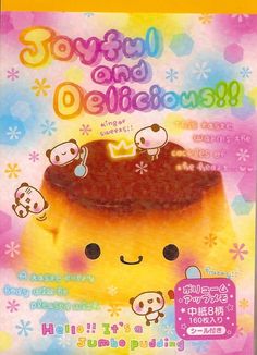 an advertisement for some kind of cake with different toppings on it's face