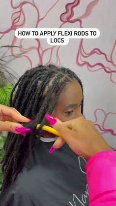 How to properly use flexi rods for the perfect curl ✨💕 Flexi Rods On Sisterlocks, Curling Locs With Perm Rods, Loc Roller Set, Trimmed Locs, Locs Flexi Rods Style, How To Style Your Dreadlocks, Flexi Rods Locs, Small Wicks Locs, Flexi Rod Loc Styles