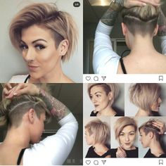 Spider Gwen Haircut Real Life, Shaved Hair Designs, Nape Undercut, Beachy Hair, Chloe Brown, Edgy Short Hair