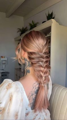 Megan Renee | Chunky Dutch braids into low space buns ✨ CHEFS KISS 💋 #hairstyle #cutehairstyles #dutchbraids #braids #braidhairstyles #pinkhair... | Instagram