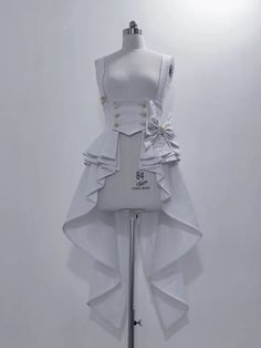 Bunny Theater White Irregular Hem Ouji Fashion Corset Belt Ouji Outfit, Princess Chronicles, Theatre Dress, Ouji Fashion, Outfit Cool, Fashion Corset, Corset Costumes, Lolita Outfits, Cupcake Dress