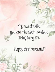 Here you’ll find the best marriage anniversary wishes for wife, first anniversary quotes for wife, wedding anniversary messages for wife, 2nd wedding anniversary wishes for wife, romantic happy anniversary to my wife, and more! Wedding Anniversary Wishes For Wife, Happy Anniversary Wife, Anniversary Quotes For Wife, Anniversary Card Messages, Anniversary Wallpaper, Funny Anniversary Wishes, Wife Birthday Quotes