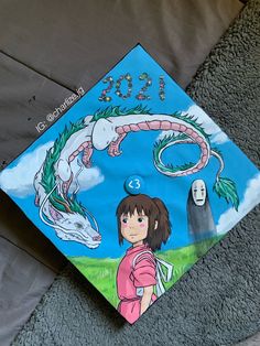 Spirited Away 
Graduation 
Inspo 
Cap Painting Graduation Cap, Studio Ghibli Graduation Cap Ideas, Graduation Cap Designs Studio Ghibli, Avatar Graduation Cap, Anime Grad Cap, Studio Ghibli Graduation Cap, Graduation Cap Art, Painted Grad Cap, Anime Graduation Cap