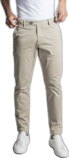 Classic Beige Ankle-length Chinos, Beige Slim Fit Straight Leg Chinos, Casual Chinos With 5-inch Inseam And Hip Pockets, Casual Chino Cotton Twill Pants With 5-inch Inseam, Slim Fit Ankle-length Chinos With Pockets, Yarn Twist, Black And Navy, Mens Pants, Stretch Fabric