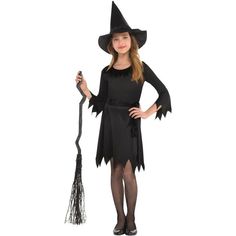 Kids' Lil Witch Costume A Witch Costume, Party City Costumes, Witch Costumes, Costume Noir, Witch Dress, Witch Girl, Witch Halloween Costume, Black Costume, Halloween Costume Shop