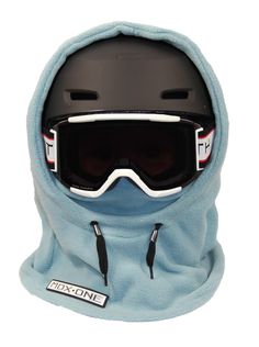 a ski mask with goggles on it and a hood around the face is shown