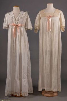 Gaun Abad Pertengahan, Clothing And Textile, Couture Vintage, Edwardian Fashion, Textiles Fashion, Historical Dresses, Nightgowns, Vintage Lingerie, Look Vintage