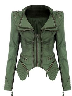 Green Denim Jacket, Tuxedo Coat, Moda Hippie, Studded Denim Jacket, Studded Jacket, Tuxedo Blazer, Studded Denim, Outfit Jeans