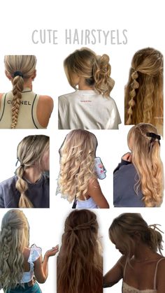 Let me know if i should do more styles :) First Day Of Senior Year Hairstyles, Hair Styles For High School, Fall 2024 Hair Styles, Hair For Picture Day, Cute Summer Hairstyles For Teens, Super Cute Hairstyles, Preppy Hairstyles, Short Hair Back, Hair Styels