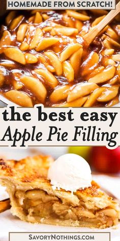 the best apple pie filling recipe is so easy to make and it's delicious