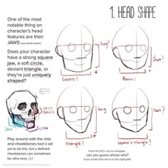 how to draw the head shape