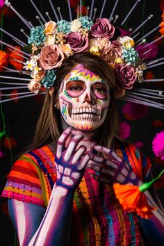 Catrina mexicana Face Art Makeup, Live Show, Creative Makeup, Dia De Muertos, Mexico City, Makeup Art, Maquillaje De Ojos, Fancy Dress