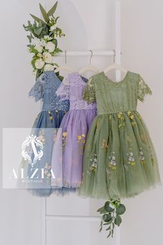 Knee Length Floral Tulle Flower Girl Dress, Birthday Girls Dress, Spring Flower Girl Dress, Special Occasion Dress for Little  Girls by AlziaDresses on Etsy Botanical Names, Birthday Girl Dress, Dress Birthday, Special Occasion Dress, Embroidered Tulle