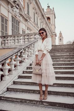 Chique Outfit, Peplum Tops, Layered Tulle Skirt, Retro Mode, Summer Fashion Trends, Heidi Klum, 가을 패션, Fashion Mode