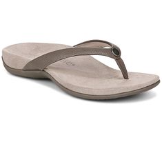 Tired of floppy flip-flops? These cute and comfy thong sandals deliver that classic summer style you love in a supportive style that hugs your arches and supports your feet with Vio Motion technology. From Vionic®. Comfortable Toe Loop Flip Flops With Arch Support, Adjustable Toe Post Flip Flops With Ortholite Insole, Casual T-strap Flip Flops With Arch Support, Comfortable Flip Flops With Arch Support And Toe Post, Comfortable Toe Post Flip Flops With Arch Support, Classic Summer Style, Alegria Shoes, Thong Sandals, Jewelry Bags