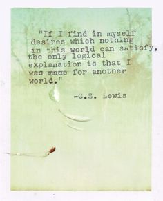 a quote from j s lewis about the world