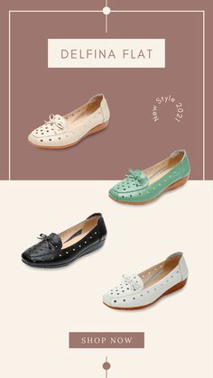 Buy Now Delfina Flat Collection!!! - #ultrasellershoes #thesellershoes #ultraseller #flatshoes #casualshoes #MyUSS #womenshoes #shoes #comfortshoes #cozy Leather Bow Loafers With Round Toe, Elegant Slip-on Moccasins For Summer, Elegant Slip-on Summer Moccasins, Elegant Flat Summer Moccasins, Leather Loafers With Bow And Flat Heel, Chic Slip-on Leather Shoes For Spring, Chic Leather Moccasins For Spring, Elegant Summer Moccasins With Rubber Sole, Chic Closed Toe Moccasins For Spring