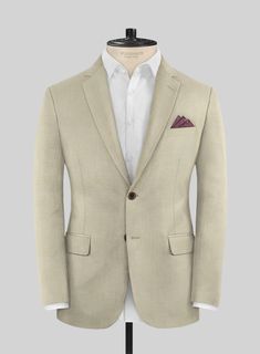 If you are serious about professional jacketing, then you need our Caccioppoli Sun Dream Beige Wool Silk Jacket in your collection! Made from a blend of wool and silk, it comes in a neutral beige shade with a solid texture that will take you from AM to PM with ease. Whether you are wearing it for office wear or an evening event, this jacket is a classic choice that can be dressed up or down depending on the occasion.  Look Includes    Caccioppoli     Sun     Dream     Beige     Wool     Silk  Fa Fitted Beige Tweed Jacket With Long Sleeves, Beige Notch Lapel Tweed Jacket For Business, Beige Long Sleeve Tweed Jacket For Semi-formal Occasions, Elegant Beige Suits With Welt Pockets, Classic Beige Tweed Jacket For Business Casual, Classic Beige Blazer For Semi-formal Occasions, Formal Cream Tweed Jacket, Elegant Tailored Cream Tweed Jacket, Classic Beige Semi-formal Blazer