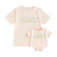 PRICES MAY VARY. NOTE: Mother T-shirts and Baby T-shirts need to be Buy Separately! So you will Buy with Mama Size and Baby Size before you can receive mommy and me matching outfit. Design: Mommy and me matching shirts, short sleeve crewneck mama shirt, matching with baby shirts / baby romper shirt, cute graphic letter printed, loose fit, Retro Mom and Daughter Son Matching Outfits Tees. MATCHING MADE EASY: Mommy and me matching outfits, perfect as mommy and me 4th of july outfits, mommy and me Baby Summer Clothes, Mommy And Me Shirts, July Outfits, Mommy And Me Dresses, Summer Baby Clothes, Baby Summer, Mommy And Me Shirt, Cute Letters, Shirts Short Sleeve