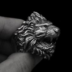 Enchanting Lion Ring a Sterling Silver Treasures Simba Lion, Lion Ring, Accessories Unique, Lion, Mens Accessories