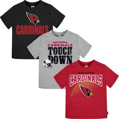 3-Pack Infants & Toddler Boys Cardinals Short Sleeve Tees Soft-washed Fan Apparel T-shirt For Game Day, Soft-washed Tops For Game Day Fan Apparel, Cool Games, Football Spirit, Baby Size Chart, Cotton Sleepwear, Stylish Sweaters, Baby Pants, Toddler Boy Outfits