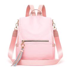 Brand Name: YILIJIAORENMain Material: OxfordCapacity: 20-35 LitreItem Type: BackpacksStyle: FashionClosure Type: zipperTechnics: EmbossingExterior: Silt PocketRain Cover: NoGender: WOMENCarrying System: Arcuate Shoulder StrapLining Material: PolyesterModel Number: backpack female 2019Pattern Type: panelledDecoration: TasselBackpacks Type: SoftbackInterior: Interior Slot PocketInterior: Cell Phone PocketInterior: Interior Zipper PocketHandle/Strap Type: Soft HandleFunction: backpack female,fanny Knapsack Bag, Women Backpack Fashion, Women Backpack Travel, Rose Beige, Anti Theft Backpack, School Bags For Girls, Backpack Women, Outdoor Bag, Shoulder Backpack