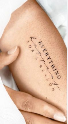 a woman's leg with writing on it