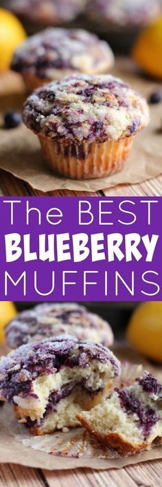 the best blueberry muffins are made with fresh blueberries