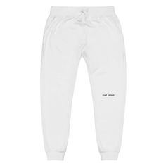 Well-made and lined with fleece, these comfortable Unisex Fleece Sweatpants will be your first choice for a casual everyday outfit--all you need to add is a graphic tee and sneakers to finish off the look.  * 100% cotton face * 65% cotton, 35% polyester * Charcoal Heather is 55% cotton, 45% polyester * Tightly knit 3-end fleece * 5-thread stitching * Cuffed and side-seamed legs * Elastic inside the waistband * Flat drawstrings in a matching color * 2 cross pockets in front * 1 top-stitched patch Space Suit, Fleece Sweatpants, First Choice, Casual Everyday, Color 2, Black Charcoal, Mens Sweatpants, Everyday Outfits, Color Matching