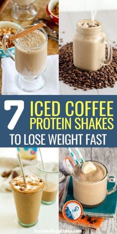 You MUST try these coffee protein shake recipes! These coffee protein smoothies are super healthy and perfect for breakfast or as a snack. Coffee protein shake meal replacements. #weightloss Coffee Protein Shakes, Coffee Protein Shake Recipes, Healthy Iced Coffee, Coffee Protein Smoothie, Iced Coffee Protein Shake Recipe, Iced Coffee Protein Shake, Desayuno Keto, Coffee Protein Shake, Protein Smoothies