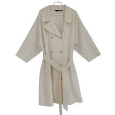 This Elegant Trench Coat From G By Giuliana Features A Sophisticated Double-Breasted Design With Golden Buttons. Crafted From High-Quality Materials, It Offers A Polished Look That's Perfect For Transitional Seasons. The Matching Belt Cinches The Waist For A Flattering Silhouette. A Versatile Addition To Any Wardrobe, This Coat Combines Classic Style With Modern Details.Comes From A Smoke-Free And Pet-Free Store. Double-Breasted Design Golden Buttons Waist-Cinching Belt Long Sleeves Made In Viet Beige Belted Outerwear For Daywear, Beige Button-up Outerwear For Daywear, Elegant Oversized Button-up Outerwear, Beige Buttoned Outerwear For Daywear, Cream Button-up Outerwear For Daywear, Double-breasted Spring Outerwear For Daywear, Double Breasted Trench Coat, Cinched Waist, Belt Size