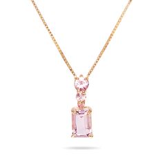 Sugarplum Candyland Necklace – STONE AND STRAND Luxury Gemstone Necklaces As A Gift For Her, Luxury Necklace With Rectangular Gemstone, Exquisite Pink Gemstone Necklaces, Dazzling Pink Gemstone Jewelry, Exquisite Pink Gemstone Necklace, Elegant Jewelry With Rectangular Gemstone Accents, Elegant Rectangular Gemstone Accented Jewelry, Elegant Pink Sapphire Gemstones Gift, Yellow Gold Pendant Jewelry With Accent Stones