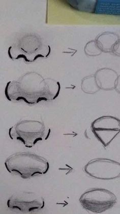 the drawing shows how to draw different shapes