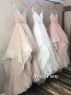 Custom Made Champagne Prom Dress, White Prom Dress, Pink Prom Dress, Champagne\White\Pink Wedding Dress, Champagne\White\Pink Formal Dress Long Wedding Dress, Spaghetti Strap Prom Dress, Custom Prom Dress, Floor Length Prom Dresses, V Neck Wedding Dress, Long Prom Dresses, A Line Prom Dresses, Gown Prom, Ball Gowns Prom