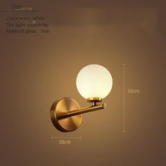 an image of a wall light that is on the side of a wall with measurements