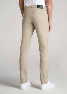 About Our Long Inseam Pants If you love our Carman jeans, you'll love our Carman pants for tall men. You've been searching far and wide for the perfect pair of pants that are long enough for your legs while still providing a flattering fit – and now you've found them. These casual pants have been made specifically for guys between 6'3” and 7'1” with up to a 40” inseam so you can leave the days of short hems in the past. They have a flattering tapered fit that's stylish while still providing enou Classic Tapered Leg Jeans Without Pockets, Classic Full-length Jeans With Hip Pockets, Classic Jeans With Welt Pockets, Slim Fit Bottoms With Five Pockets, Classic Stretch Bottoms With Five Pockets, Classic Five-pocket Pants, Classic Stretch Jeans, Tall Men, Tall Pants