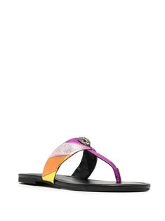 Kurt Geiger London Kensington Flat Sandals - Farfetch Kurt Geiger Sandals Outfit, Kurt Geiger Slides, Kurt Sandals, Kurt Geiger Sandals, London Kensington, Birthday Inspo, Kensington London, Sandals Outfit, Summer 24