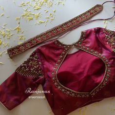 Simple Belt Blouse Design For Silk Saree, Blouse Work Designs For Silk Sarees, Checks Embroidery Blouse, Silk Saree Blouse Embroidery Designs, Simple Hand Work Blouse Design For Silk Saree, Latest Maggam Blouse Designs, Pattern Work Blouse Designs, Latest Simple Blouse Work Designs, Simple Bridal Blouse Designs