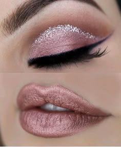 Eye Makeup Bridal, Maroon Eye Makeup, Pink Glitter Makeup, Peach Cosplay, Rose Gold Eye Makeup, Silver Eye Makeup, Natural Bridal Makeup, Soft Eye Makeup, Silver Makeup