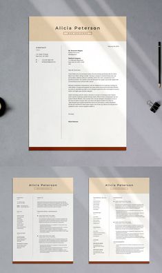 two pages of resume on top of a desk