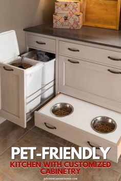 Kitchen Cabinet Kings is here to help you explore the different pet-friendly options you should consider when designing your kitchen cabinetry. Dog Food Cabinet, Storage Under Stairs, Decora Cabinets, Food Cabinet, Appliance Storage, Food Storage Cabinet, Kitchen Appliance Storage, Kitchen Cabinet Kings, Dog Washing Station