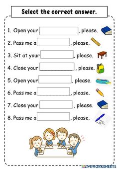 a printable worksheet to help students learn the correct words