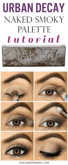 Urban Decay Naked Smoky Palette Tutorial! | Peek & Ponder Makeup 101, Natural Eyeshadow, Makeup Tutorial Eyeshadow, Natural Makeup Tutorial, Trendy Makeup, Urban Decay Makeup