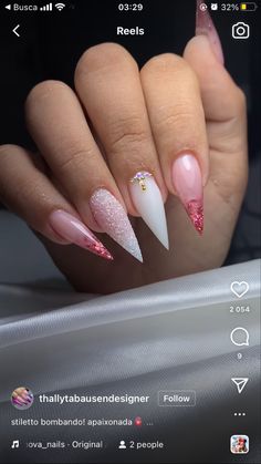 Long Stiletto Nails Design Classy, Color For Nails, Fancy Nails Designs, Glamour Nails, Stiletto Nails Designs, Glow Nails, Pretty Gel Nails