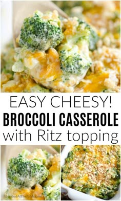 easy cheesy broccoli casserole with ritz topping