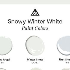 snowy winter white paint colors with the names and description for each color in this page